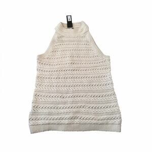 Banana Republic Cream Open Weave Vest NWT Medium